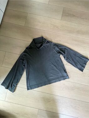 Free People We the Free Gray Draped Neck Shirt - Size S